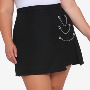 Black Triple‎ Chain Mini Skirt Plus Size Hot Topic